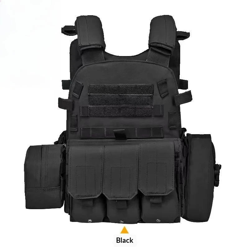 Kids Military Combat Vest Adjustable Tactical Airsoft Paintball Vest For Outdoor CS Game Cosplay Role Playing Children Costume