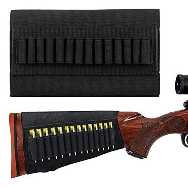 Cartridge Belt 14 Rounds Ammunition Package Nylon Tactical 14 Shells Rifle Buttstock Hold Outdoor Shooting Accessory Bag