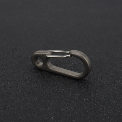 3pcs Gray Titanium Alloy Keychain EDC Outdoor Tool Titanium Buckle Key Ring
