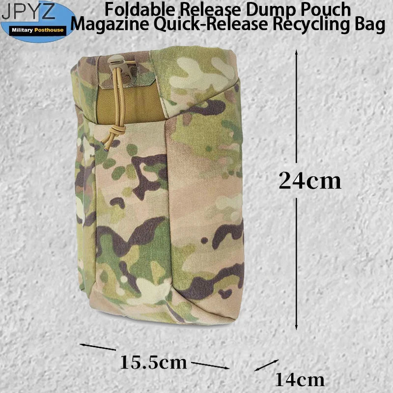 Foldable Release Dump Pouch Magazine Quick-Release Recycling Bag