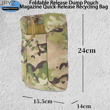 Foldable Release Dump Pouch Magazine Quick-Release Recycling Bag
