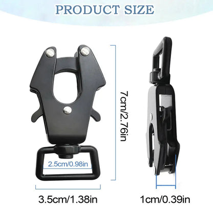 1PC Swivel Frog-Shaped Quick-Release Pet Lead Buckle – Outdoor Hiking Pet Accessories