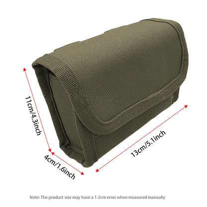 Multi functional accessory bag with fixed elastic band inside, flip cover design, snap fastener for more secure fixation