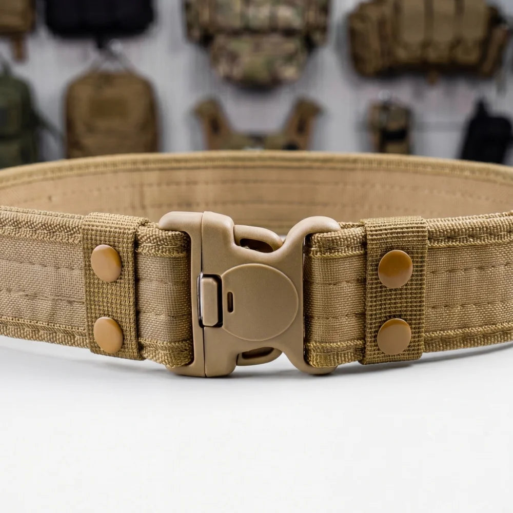Army Style Combat Belts Quick Release Tactical Belt Fashion Men Military Canvas Waistband Outdoor Hunting Hiking Tools 8 Colors