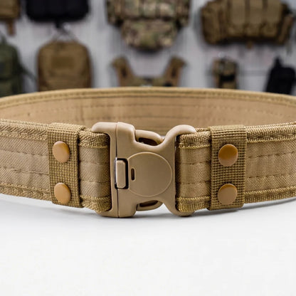 Army Style Combat Belts Quick Release Tactical Belt Fashion Men Military Canvas Waistband Outdoor Hunting Hiking Tools 8 Colors