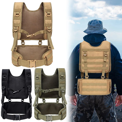 Outdoors Training Belt Multifunctional Airsoft Paintball Molle Oxford Cloth Combat Assault Vest for Outdoor Activities