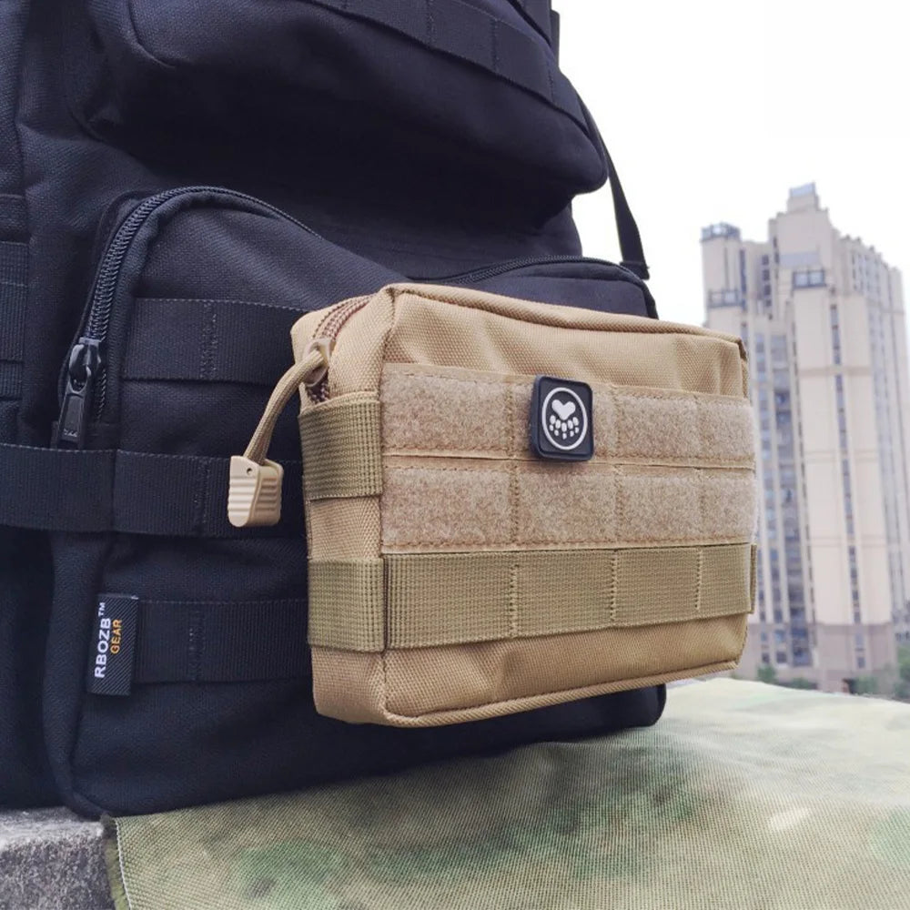 Tactical MOLLE EDC Waist Bag Medical First Aid Pouch for Outdoor Sports Hunting Accessories