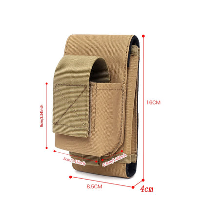 Outdoor Tactical Cell Phone Pouch Cigarette Pouch Holder Waist Pack EDC Cigarette Box Hiking Travel Hunting Accessories