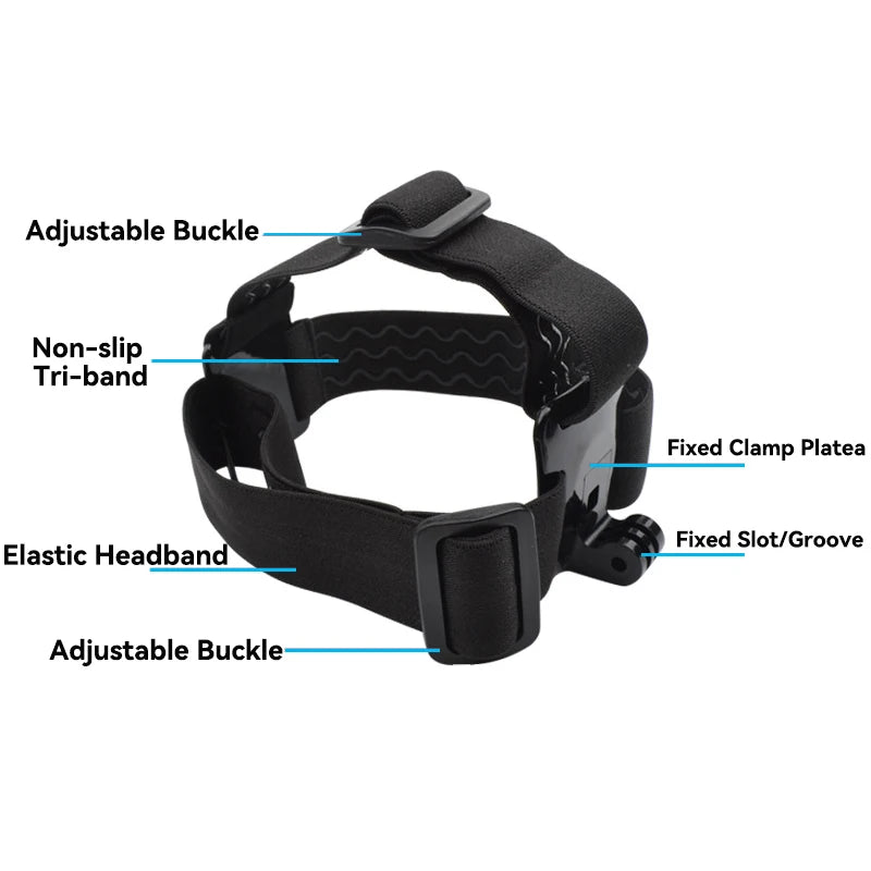 Head Mount Headband Strap Mobile Phone Holder Kit For GoPro Hero 13 12 11 10 9 8 7 AKASO SJCAM DJI Action Camera