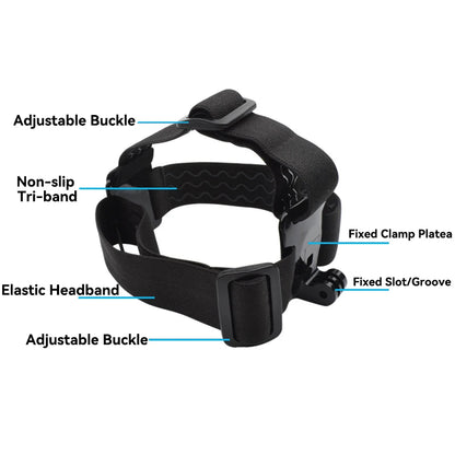 Head Mount Headband Strap Mobile Phone Holder Kit For GoPro Hero 13 12 11 10 9 8 7 AKASO SJCAM DJI Action Camera