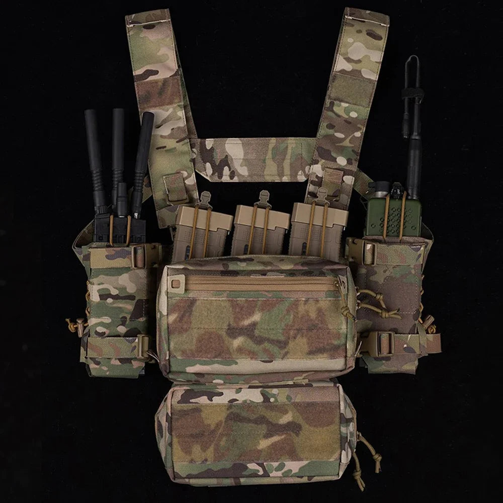 2pcs Tactical Radio Pouch Holster Compatible with AN/PRC 148 152 163 and Similar Size Radio Equipment Molle System Accessories