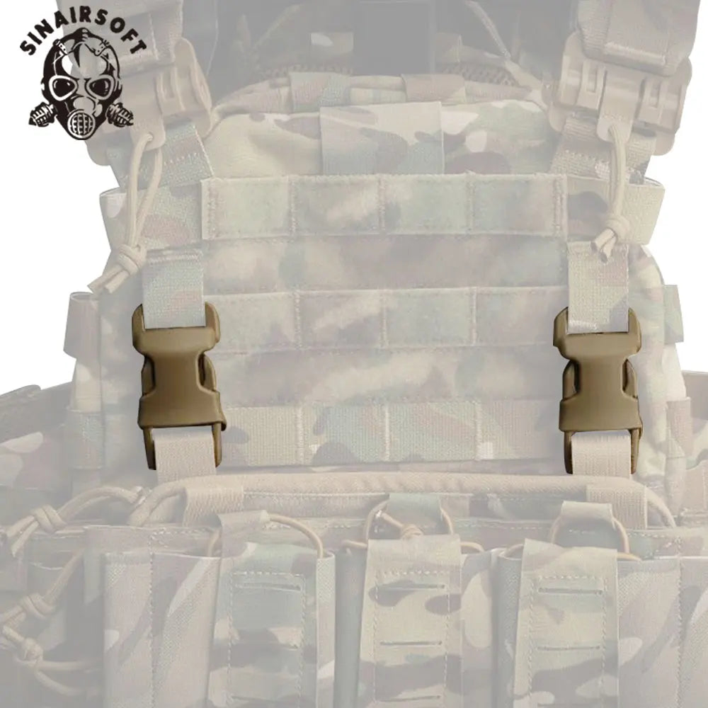 2pcs SRB Side Release Buckle Quick Release Tactical Buckle for MOLLE PALS Webbing Chest Rig Hunting Vest Accessories SINAIRSOFT