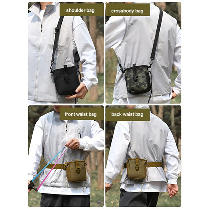 Tactical Magazine Dump Pouch Molle Drawstring Utility Belt Fanny Hip Holster Bag Outdoor Recovery Ammo Pouch Should Waist Bag
