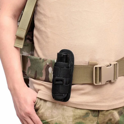 Tactical 360 Degrees Rotatable Flashlight Pouch Holster Torch Case for Belt Torch Cover Hunting Lighting Accessory Survival Kits