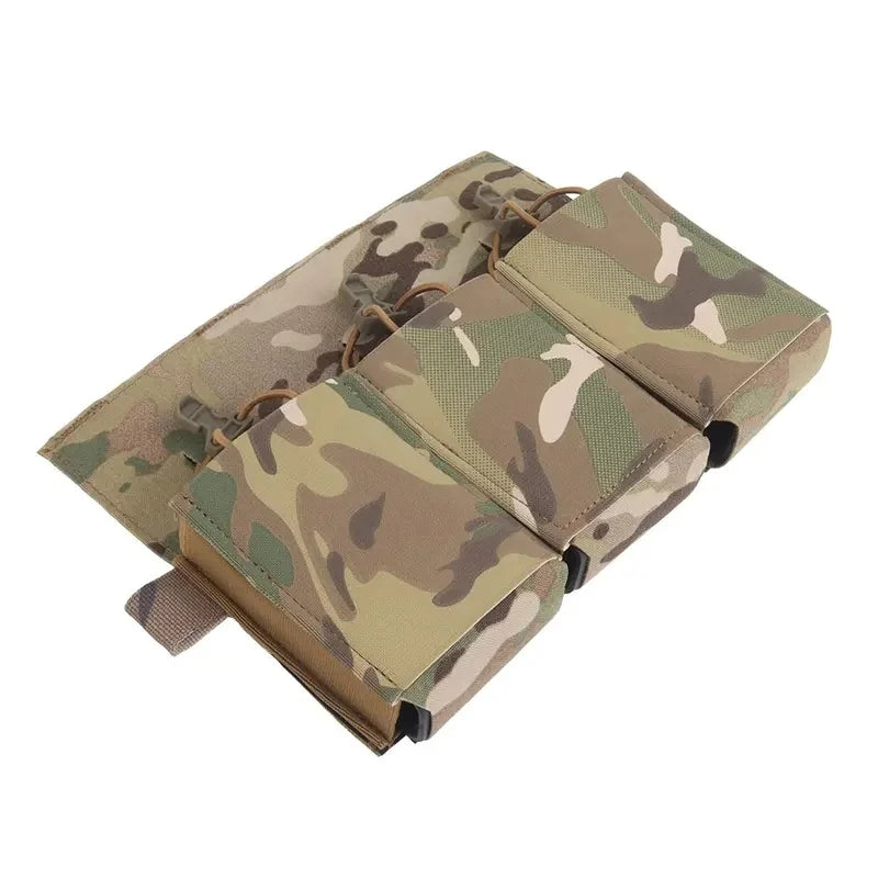 Multipurpose Triple Rifle Mag Pouch 5.56 7.62 For M4 AR15 CRYE Plate Carrier Front Panel Vest Outdoor Field Airsoft Hunting