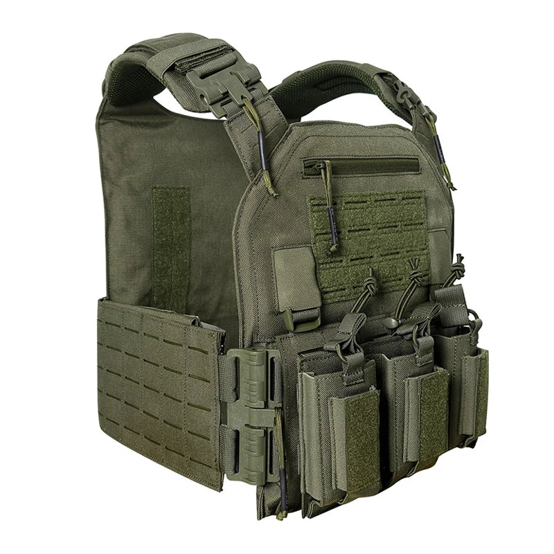 Tactical Vest, Quick Disassembly Twin-Pack, Lightweight Laser-Cut Outdoor Hunting-Style Black Outdoor Equipment Vest, of High Qu