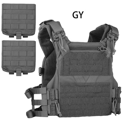 Poseidon Defense Top Grade DP Plate Carrier 3.0 Quick-Release Molle Vest Adjustable Sizing (S/M/L/XL) With 2Pcs Side Pocket