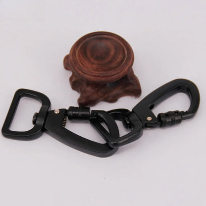 1PC Square Tail Black Swivel Locking Quick Release Hooks Safety Hiking Buckles Clothing Accessories