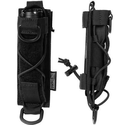 ONETIGRIS Flashlight Holster Molle Flashlight Holder for Belt Tactical Pouch Torch Linear Hand Tool Horizontal Carrying