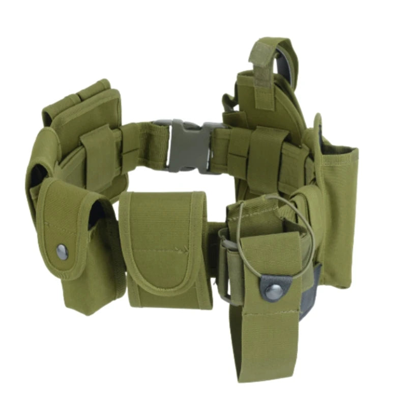 %#Outdoor Hunting Waist Belt Training Duty Security Equipment Ten piece Set Accessories Belt, Multi functional Nylon Belt