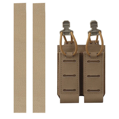 Double 9mm Pistol Mag Pouch  2.0 Holder Pouch MOLLE Panel Portable Airsoft Range Shooting Essentials