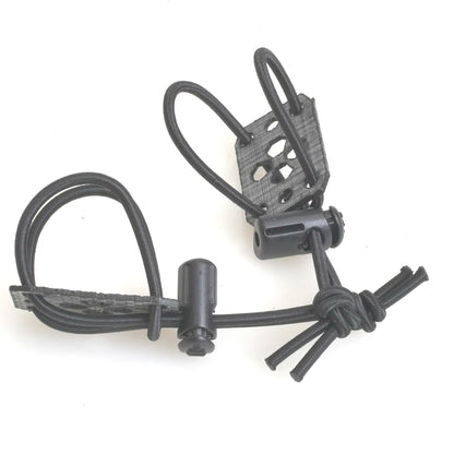 2PCS Tactical Communication PTT Fixed Plate Holder Imported Teg-Ris Elastic Rope Fixed Buckle