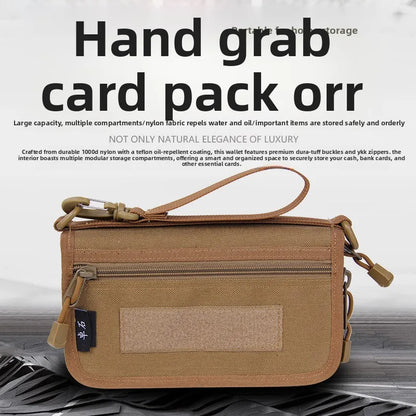 Tactical Hand Wallet 1000D Nylon Molle Pouch Waterproof Card Holder Purse Multi Pocket Storage Bag Outdoor Travel Hand Carry Bag