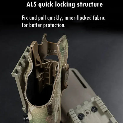 Airsoft Tactical Holster for G17 Gen4 19 with X300 X300U Light Quick Release Pistol Case with Strap Shooting Accessories