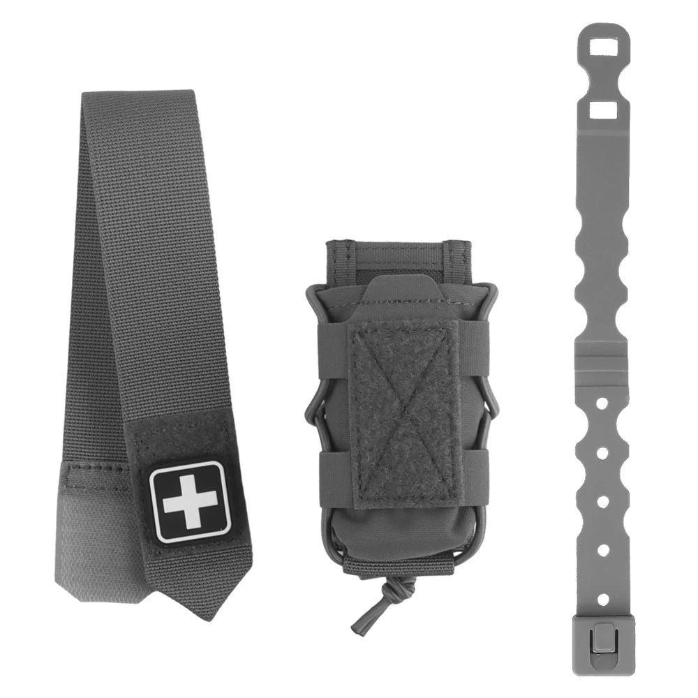 Universal Tourniquet Pouch Split Design Micro Trauma Outdoor First Aid Kit Flip-top Type Adapt To Belt Plate Carrier