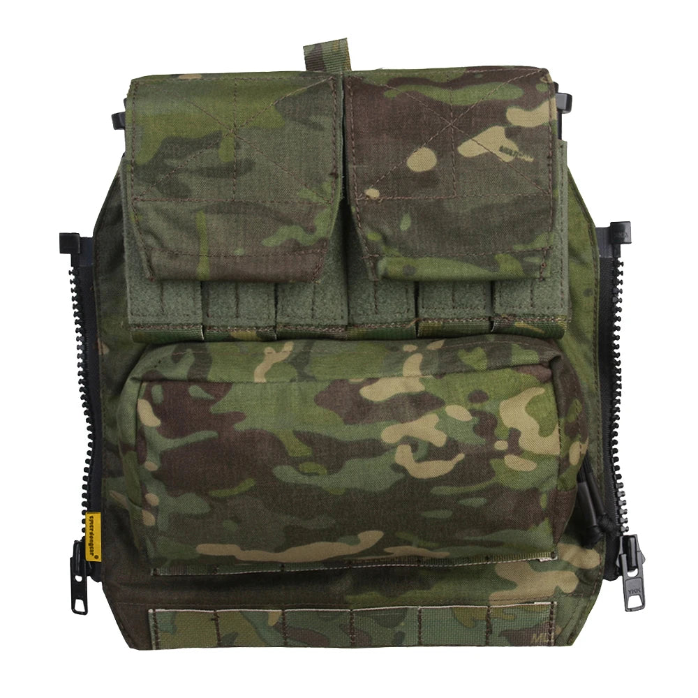 Emersongear Tactical Back Pack Zip Panel For MVS FPC LPC Hunting Vest Plate Carrier Backpack Modular Mag Pouch Nylon EM9286