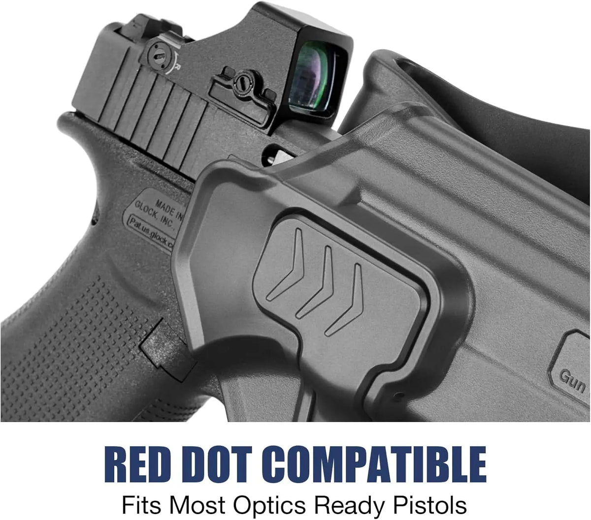 OWB Holster for Glock 43 43X 48 (MOS & Rail Versions),Also Fit G43X MOS,Level II Retention Outside Waistband Holster,Right hand