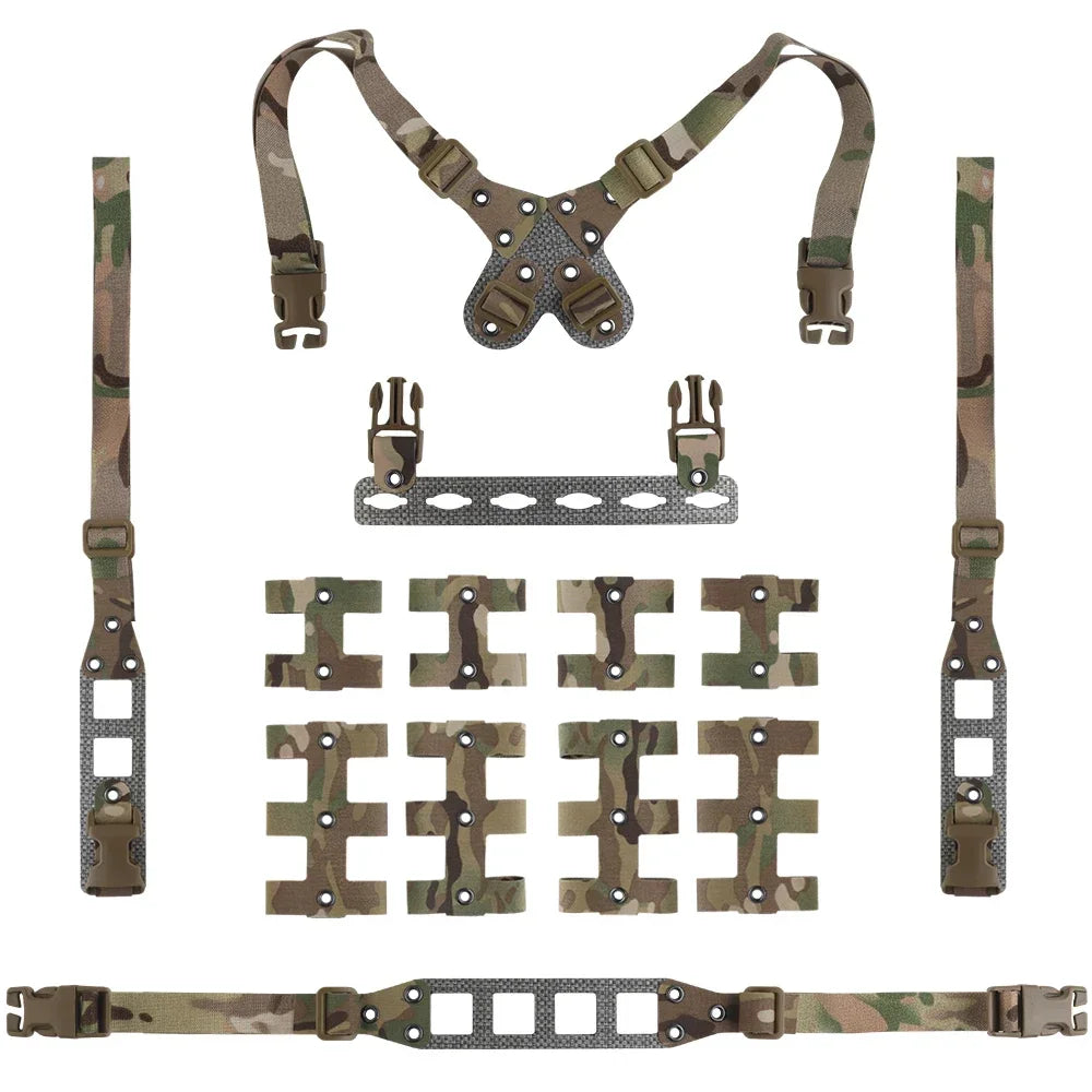 Tactical Modular Chest Rig MOLLE Link Lightweight Hunting Combat Airsoft Vest DIY Cosplay Chest Rig Gear Hunting Accessories