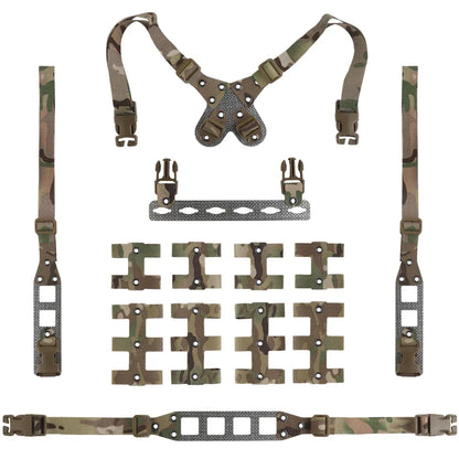 Tactical Modular Chest Rig MOLLE Link Lightweight Hunting Combat Airsoft Vest DIY Cosplay Chest Rig Gear Hunting Accessories