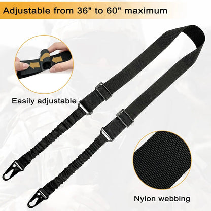 2 Point QD Rifle Sling with Length Adjuster Multi-Mission Sling Strap Outdoor Sport Tactical  AR AK Rifle Universal Gun QD sling