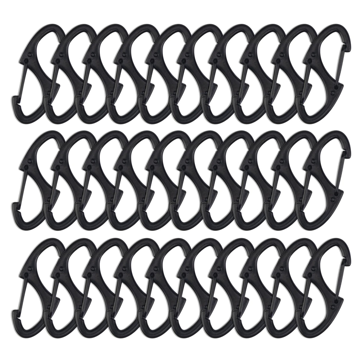 20PCS Mini Double Sided Carabiner Clips Small Zinc Alloy Keychain Clasp Snap Hooks EDC for Outdoor Camping Hiking
