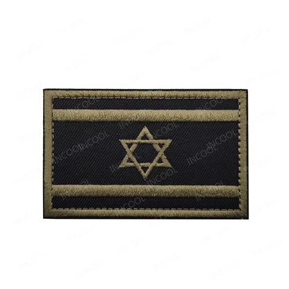 Israel Flag Embroidered Patches PVC Rubber Israeli Sticker Appliqued For Clothing