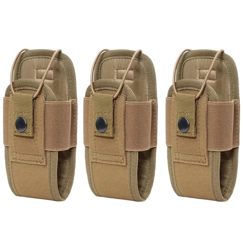 1-3pcs Nylon Pouch Tactical Radio Walkie Bag Holder Pocket Portable Interphone Holster Carry Bag Hunting Camping