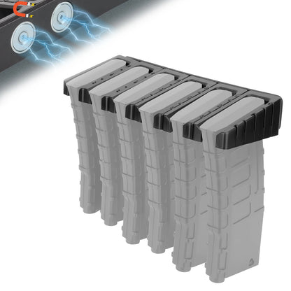 Adoreal Magnetic AR Rack Wall Mount Mag Holder for 5.56 .223 Magazines Wall Magnet AR Mag for Glock G17 G19 G22 G34 G43X Taurus