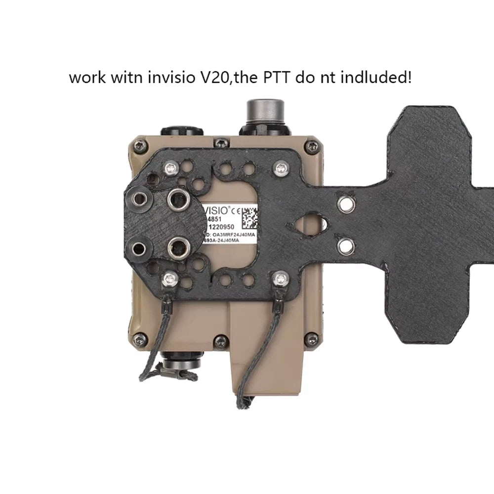 Tactical Vest Universal PTT MOLLE Mounting Adapter Board for U94 TE A Invisio
