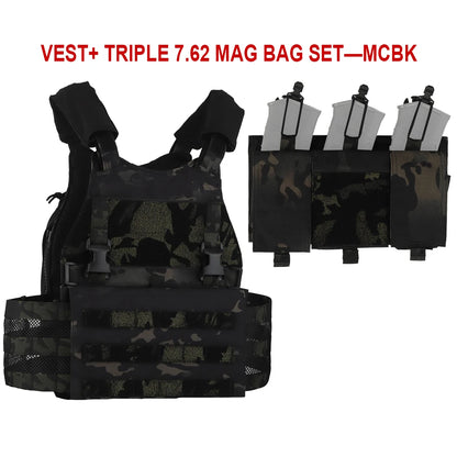 Tactical Hunting Vest Velocity Systems Plate Carrier With Zip-on Hydration Back Panel  Bag MOLLE Scarab Airsoft Militar Gear