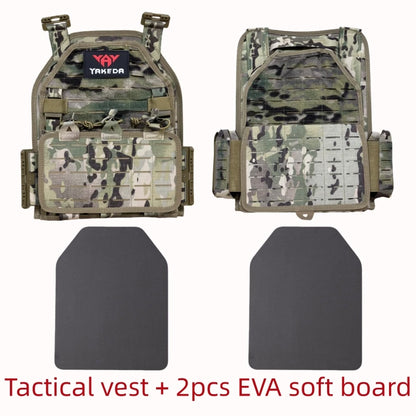Multicam Camo Tactical Vest Quick Release Molle Modular Protective Vest for Outdoor CS Wargame Hunting yakeda 6094