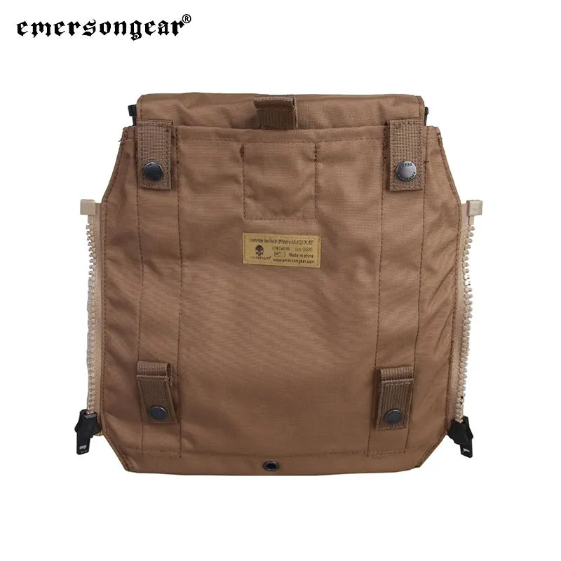 Emersongear Tactical Back Pack Zip Panel For MVS FPC LPC Hunting Vest Plate Carrier Backpack Modular Mag Pouch Nylon EM9286