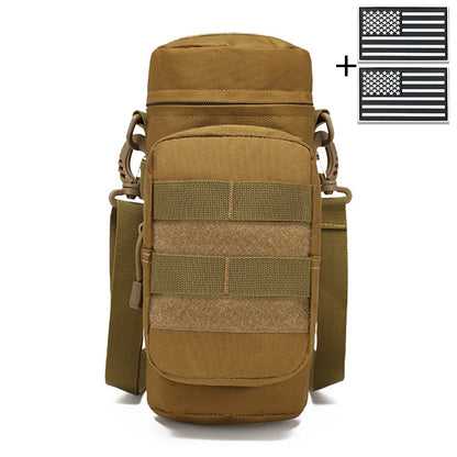 Outdoor hunting Molle water bottle bag with adjustable shoulder strap Magic Sticky, suitable for hiking, fishing and hunting