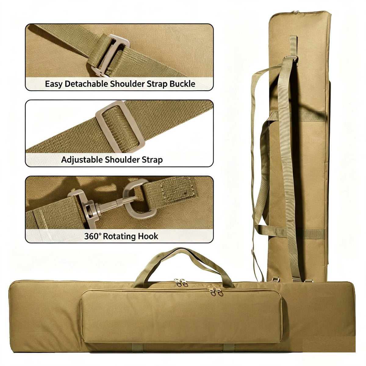 Large Capacity Hunting Rifle Storage Bag Wear-resistant  Tactical Airsoft Gun Carry Case for Outdoor Camping Shooting CS