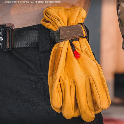 Multi-Purpose Nylon Work Gloves with Safety Clip Hook for Outdoor Tactical Climbing Camping Hanging Buckle