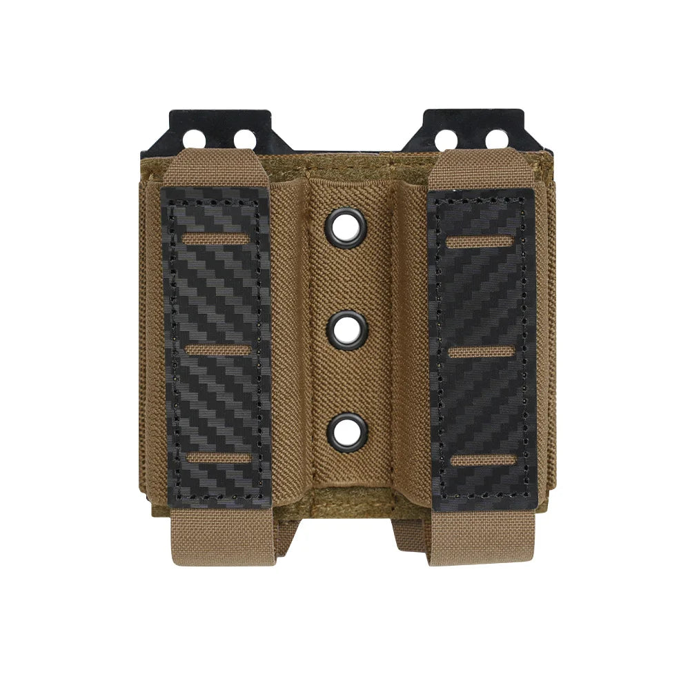 Single/Double/Triple MOLLE-Compatible 9MM Mag Pouch Quick-Release Buckle Elastic Retention Airsoft Shooting Hunting Mag Holder