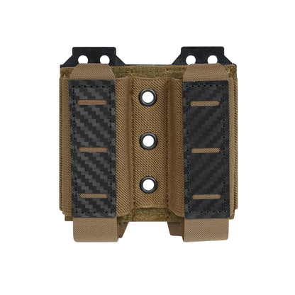 Single/Double/Triple MOLLE-Compatible 9MM Mag Pouch Quick-Release Buckle Elastic Retention Airsoft Shooting Hunting Mag Holder