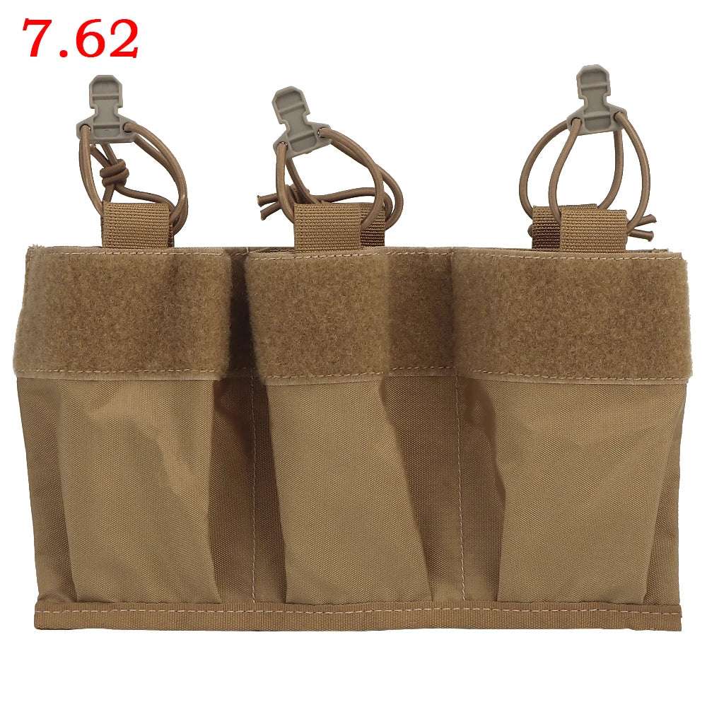 556 762 Triple Magazine Pouch Kangaroo Insert M4 AR Magazines Hunting Bag For DOPE Front Flap FCPC V5 Plate Carrier