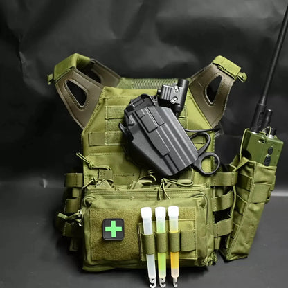Tactical Combat Vest Set Airsoft Training Chest Rig Role Play Outfit for Wargame Paintball Outdoor Cosplay Equipment Gear Set