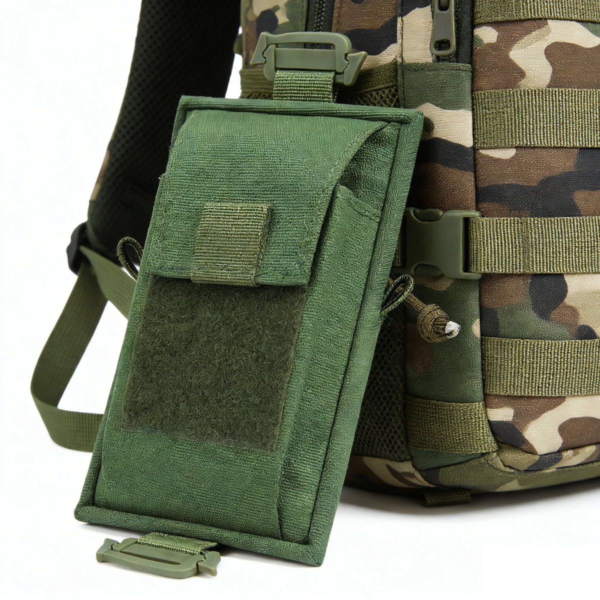 Portable MOLLE Tactical Shoulder Strap Bag Outdoor Emergency EDC Pouch Phone Pack for Sports Climbing Running Hunting